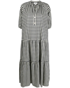 Многоярусное платье с принтом в клетку, синий Woolrich