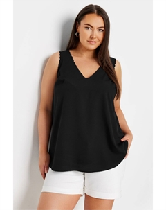 Майка с фестончатым краем, черный Yours curve