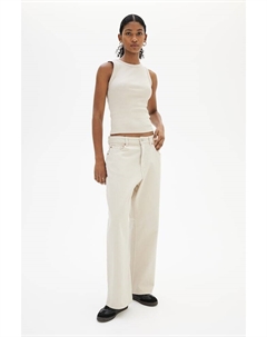 Майка в рубчик, бежевый H&m