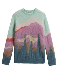 Джемпер с пейзажным принтом, синий Woolrich