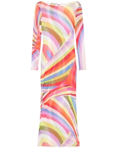 Платье с принтом Iride, зеленый Pucci