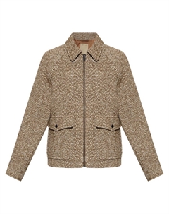 Жакет с узором «ёлочка», коричневый Woolrich