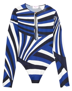 Боди с принтом Iride от, синий Pucci