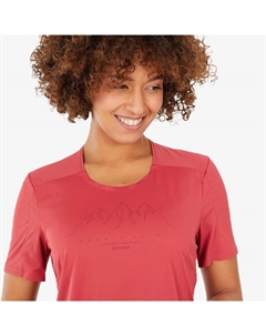 Женская походная рубашка с короткими рукавами - MH500, цвет rosa Quechua