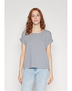 Футболка с принтом ONLMOSTER STRIPE, цвет cloud dancer stripes/naval academy Only