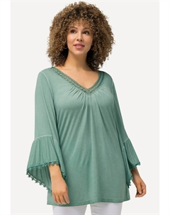 Рубашка с длинным рукавом V HALS 3/4 MOUWEN, цвет turkooisgroen Ulla popken