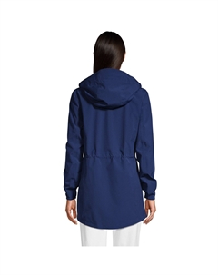 Женский складной плащ с капюшоном Lands End, черный Lands' end