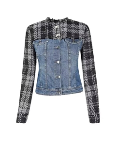 Шикарная джинсовая куртка с люрексовыми деталями, синий Liu jo