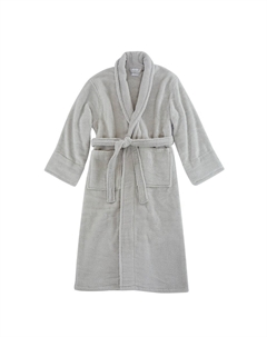 Роскошный хлопковый банный халат с нулевым поворотом, серый Borghese roma
