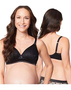 Бюстгальтер Mousse Non Wire Bra Padded Plunge Contour T-Shirt Nursing Bra, черный Cake maternity