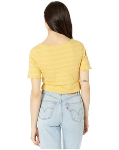 Топ Uncomplicated Mind Button Up Top, цвет Ochre Beachy Yarn Roxy