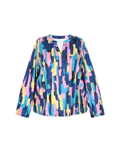 Блуза Plus Size Blouse, синий Mymo