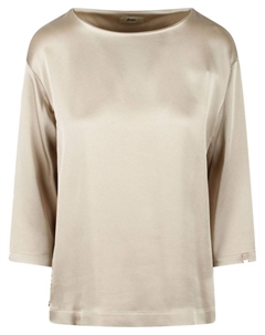 Топ из атласного переплетения, серый Herno