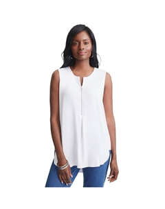 Женская туника эластичного трикотажа с низкой застежкой-молнией больших размеров, белый Jessica london