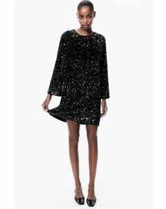 Платье а силуэта с пайетками, зеленый H&m