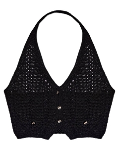 Жилет крючком Mannei Tya, черный The mannei
