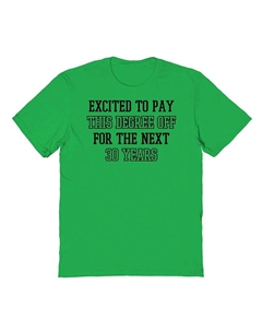 Мужская футболка COLAB89 с рисунком для выпускников Threadless Next 30 Years, цвет Irish Green Colab89 by threadless