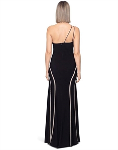 Платье One Shoulder Ity with Mesh Inserts Dress, цвет Black/Nude Xscape