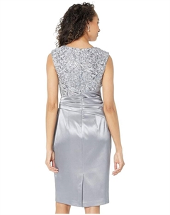 Платье Embroidered Lace Cocktail Dress, серый Vince camuto