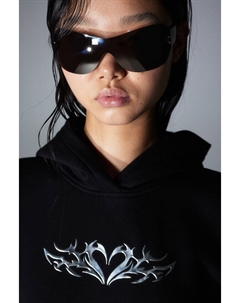 Толстовка оверсайз с мотивом, фиолетовый H&m