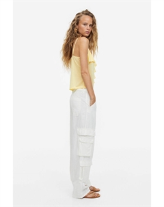 Топ с бретелями и оборками, желтый H&m