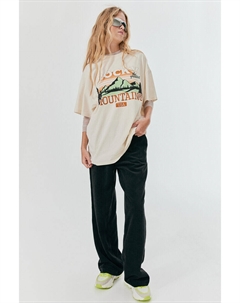 Широкие вельветовые брюки, черный H&m