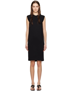 Черное платье-миди с карманами Toteme