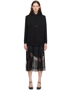 Черное платье-миди с кружевной отделкой 3.1 phillip lim