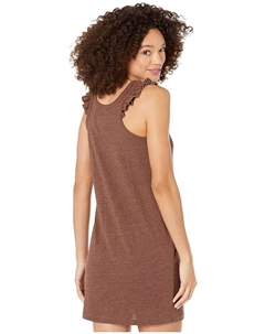 Платье Tri-Blend Jersey Ruffle Racer Tank Dress, цвет Cappuccino Chaser