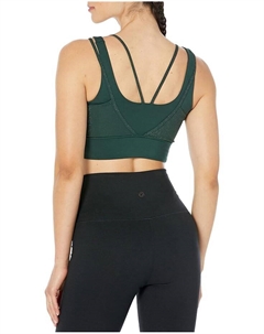 Бюстгальтер Powerimpact Training Medium Support Shiny Bra, цвет Shadow Green Adidas