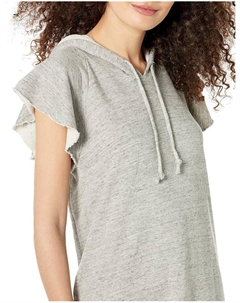 Платье Linen French Terry Flutter Sleeve Sweatshirt Dress, цвет Heather Grey Chaser