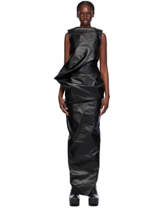 Черное джинсовое платье-макси Elipse Rick owens