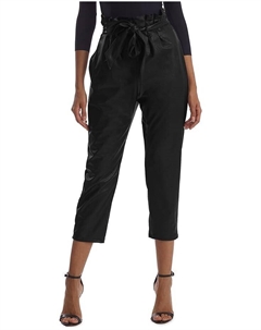 Брюки Faux Leather Paperbag SLG451, черный Commando