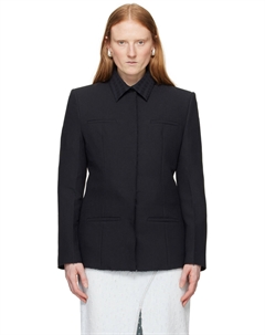 Черный пиджак с необработанными краями Msgm