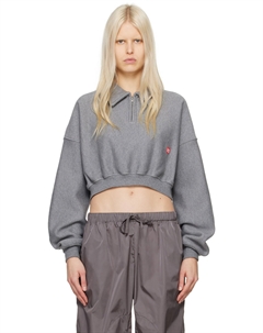 Серый свитшот на молнии до половины Alexander wang