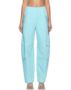 Синие брюки карго с завышенной талией Paris georgia