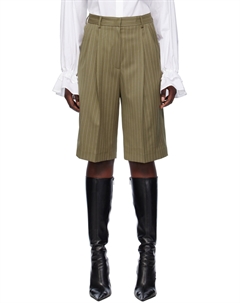 Хаки Шорты в тонкую полоску Msgm