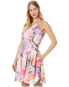 Платье PTD Scuba Fit & Flare, цвет Lavender Vince camuto