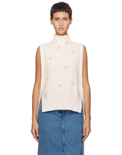 Бело-белая водолазка без рукавов 3.1 phillip lim