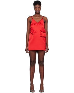 Красное мини-платье с карманом We11done