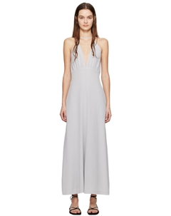 Серое платье-макси с двойной бретелькой на бретельках Toteme
