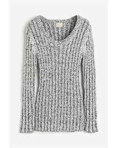 Свитер Ribbed, белый/черный H&m