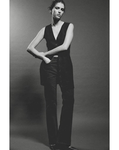 Высокие джинсы ботфортного кроя, черный H&m