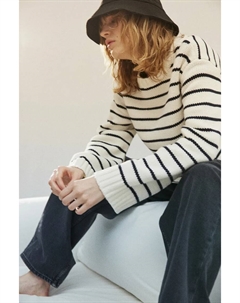 Свободный свитер, белый H&m