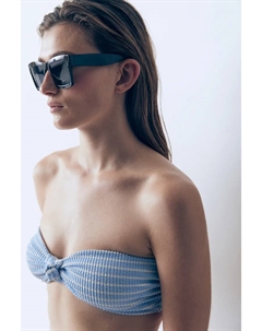 Уплотненный лиф бикини-бандо, синий H&m