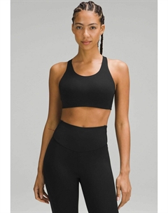 Спортивный бюстгальтер с высокой поддержкой Energy High Support, черный Lululemon