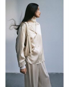 Повседневная шелковая блузка, белый H&m