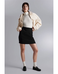 Мини-юбка а-силуэта, черный H&m