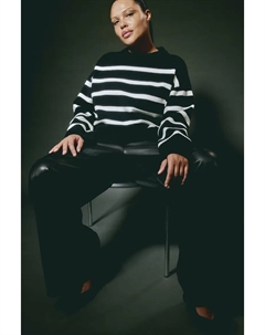 Свитер свободного кроя, черный H&m