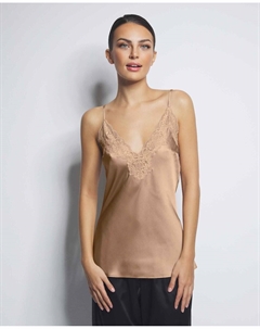 Топ нижнего белья с кружевом и V-образным вырезом, бежевый Selmark